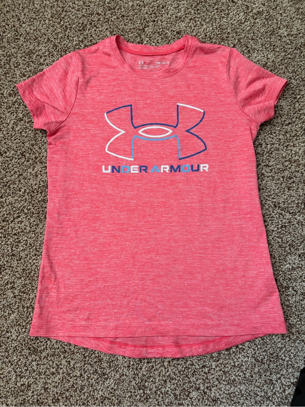 Youth Girls Under Armour T-shirt, Medium, pink